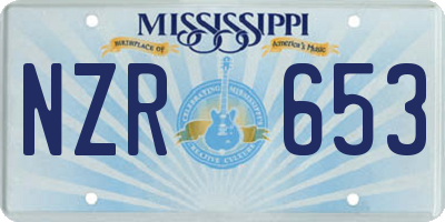 MS license plate NZR653
