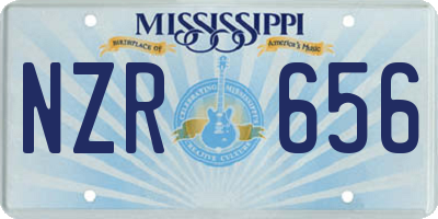 MS license plate NZR656