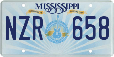 MS license plate NZR658
