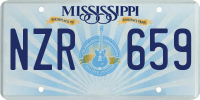 MS license plate NZR659