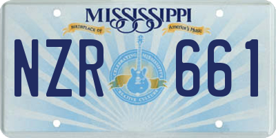 MS license plate NZR661