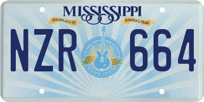 MS license plate NZR664