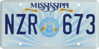 MS license plate NZR673