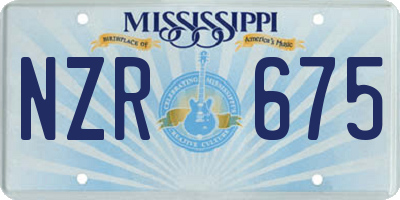 MS license plate NZR675