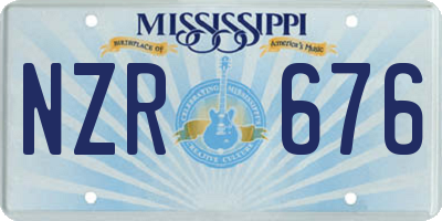 MS license plate NZR676