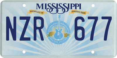 MS license plate NZR677