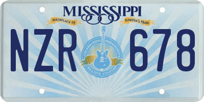 MS license plate NZR678