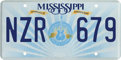 MS license plate NZR679