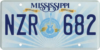 MS license plate NZR682