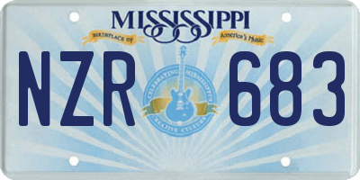 MS license plate NZR683