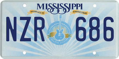 MS license plate NZR686