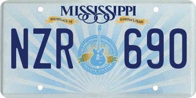 MS license plate NZR690