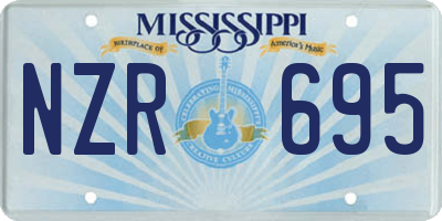 MS license plate NZR695