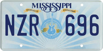 MS license plate NZR696