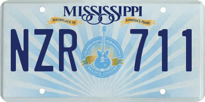 MS license plate NZR711