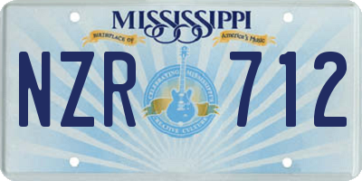 MS license plate NZR712