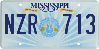MS license plate NZR713