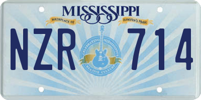 MS license plate NZR714
