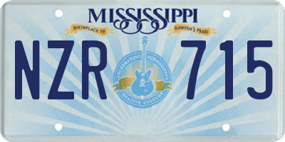 MS license plate NZR715