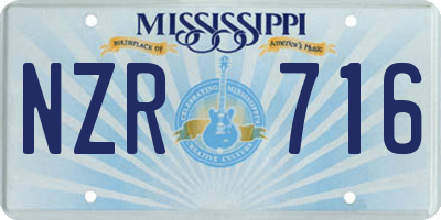 MS license plate NZR716