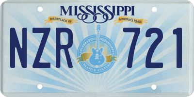 MS license plate NZR721