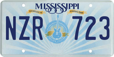 MS license plate NZR723