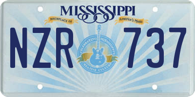 MS license plate NZR737