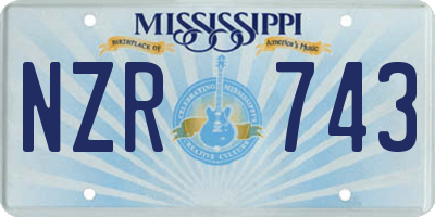 MS license plate NZR743