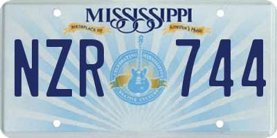 MS license plate NZR744