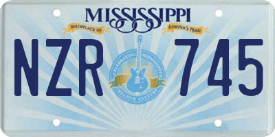 MS license plate NZR745