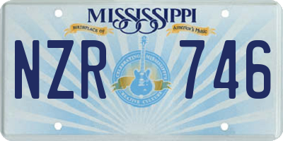 MS license plate NZR746