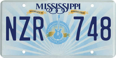 MS license plate NZR748