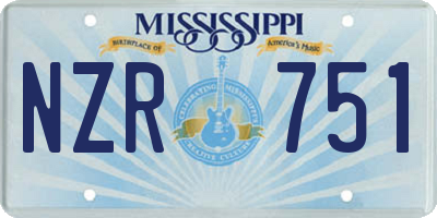 MS license plate NZR751