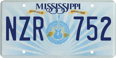 MS license plate NZR752