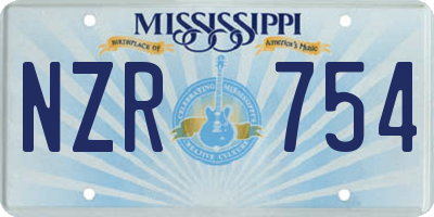 MS license plate NZR754