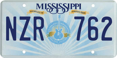 MS license plate NZR762