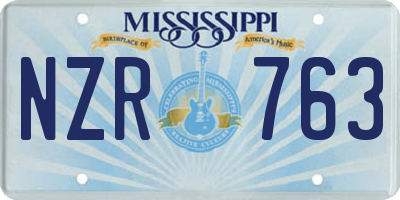 MS license plate NZR763