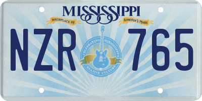 MS license plate NZR765
