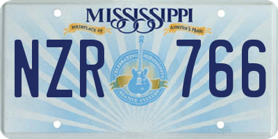 MS license plate NZR766
