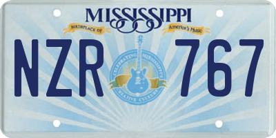 MS license plate NZR767