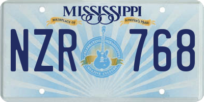 MS license plate NZR768