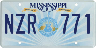 MS license plate NZR771