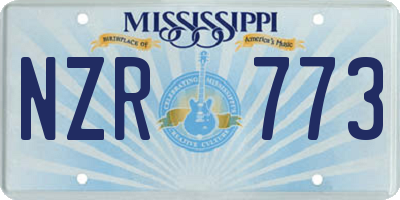 MS license plate NZR773