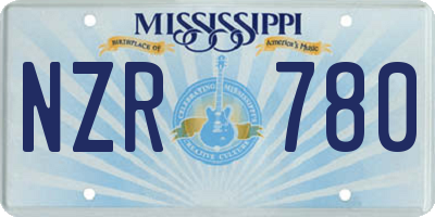 MS license plate NZR780