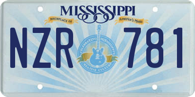 MS license plate NZR781
