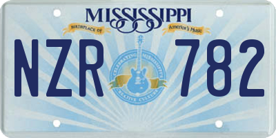 MS license plate NZR782