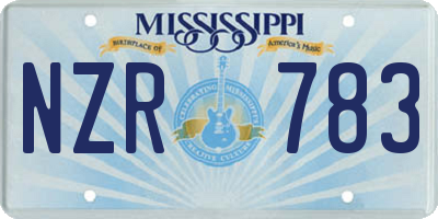 MS license plate NZR783