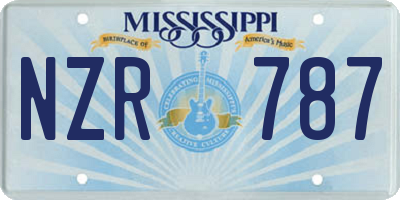 MS license plate NZR787