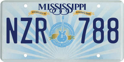 MS license plate NZR788
