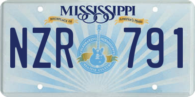 MS license plate NZR791